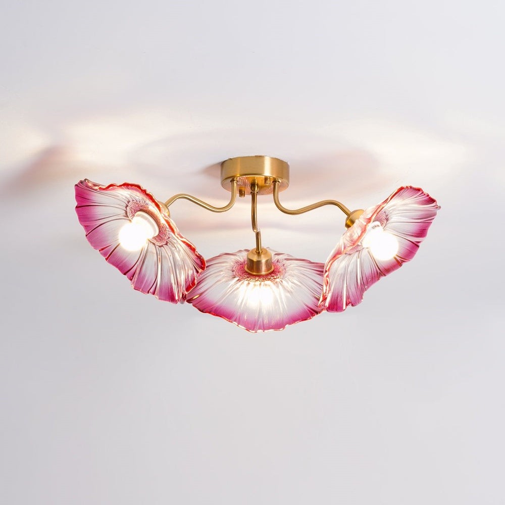 Pranavi Lotus Leaf Glass Ceiling Light