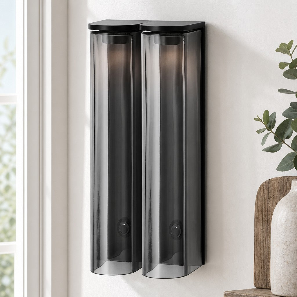 Giulia Minimalist LED Double Tube Glass Wall Light