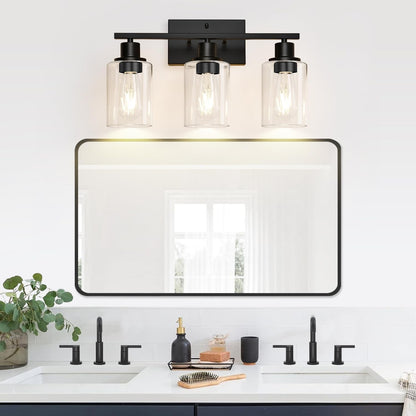 Lynor Classic Farmhouse Clear Glass Triple Sconce