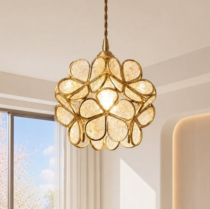 Viviana French Country Glass Petal Pendant Lights