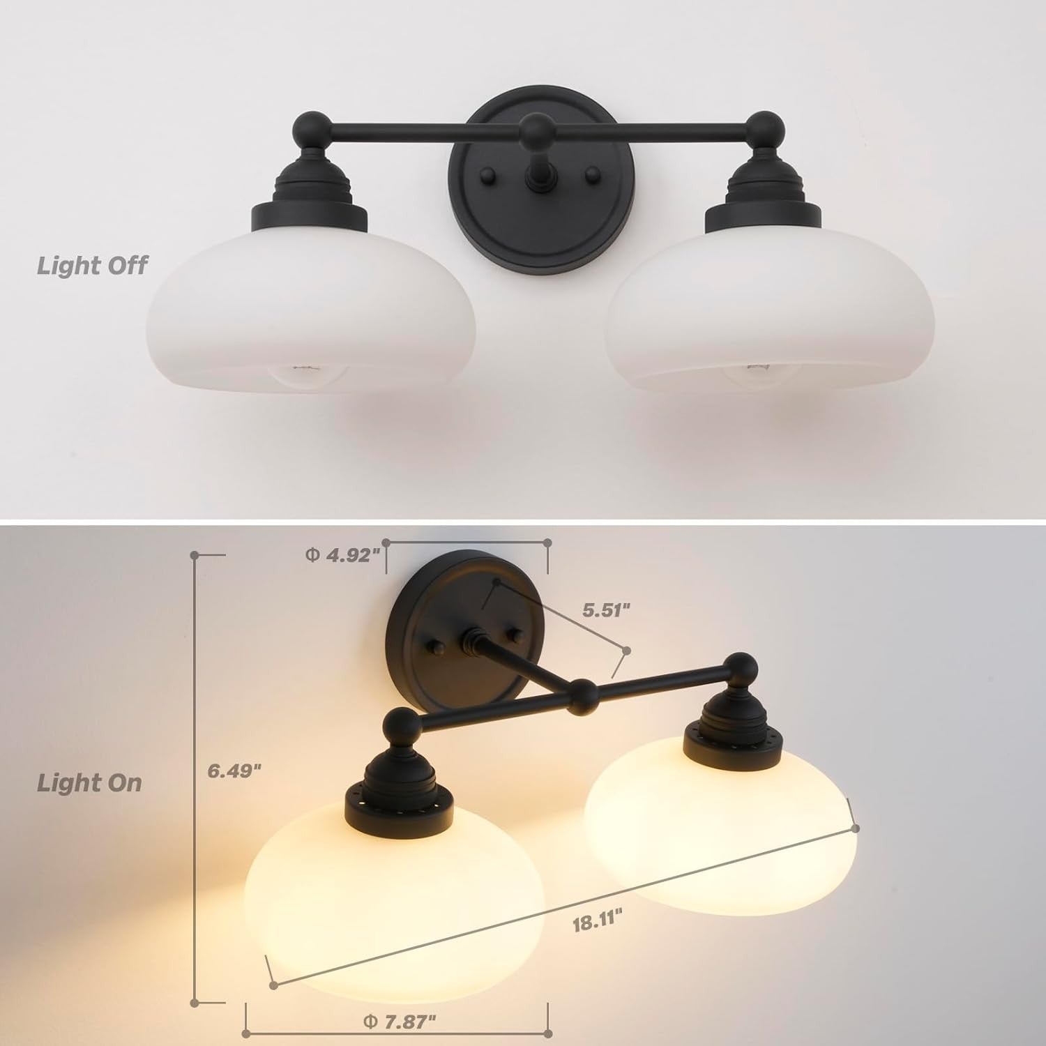 Alberta Bauhaus Milk White Glass Wall Sconce