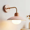 Habakkuk Farmhouse Disc Travertine Wall Sconce