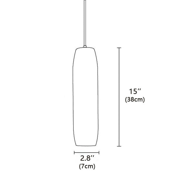 Guido Flute Cylindrical Alabaster Pendant Light