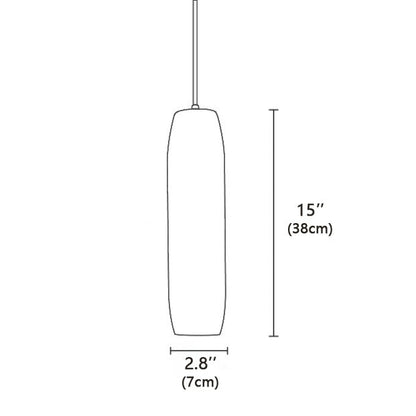 Guido Flute Cylindrical Alabaster Pendant Light