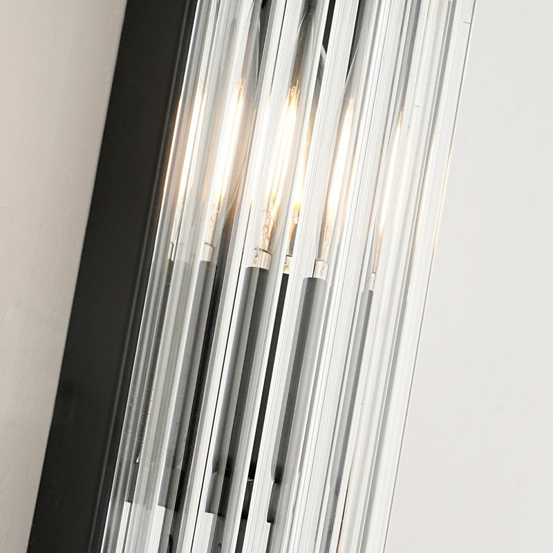 Raelin Retro Cylindrical Ribbed Glass Sconce