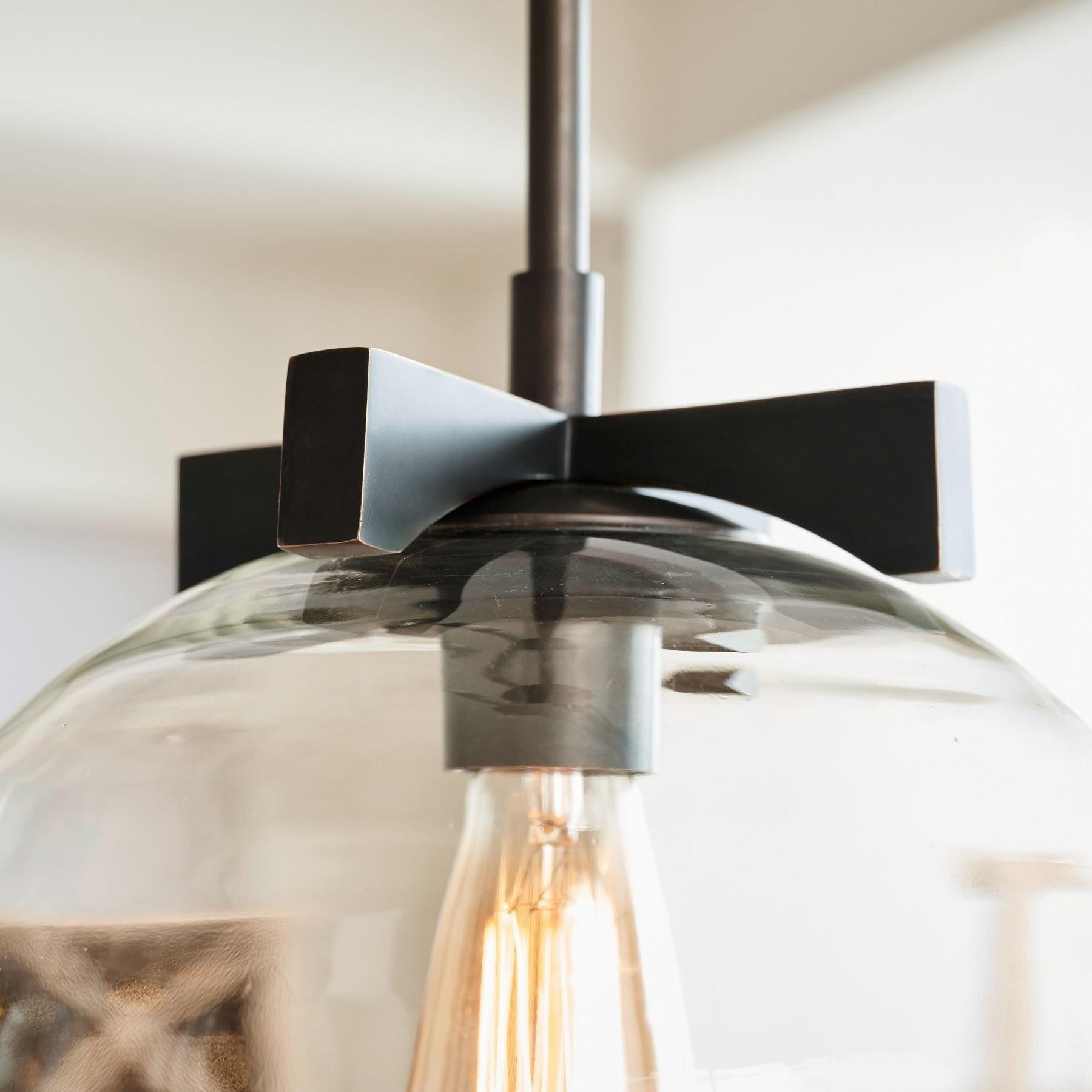 Titus Minimalist Transparent Glass Pendant Light