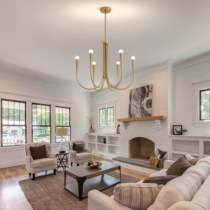 Luren Light Luxury Candle Iron Branch Chandelier