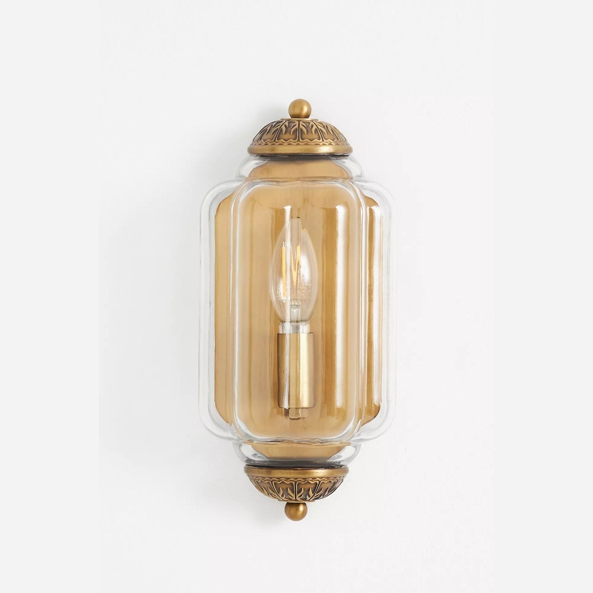Michael Vintage Eloise Milk Glass Flush Wall Light