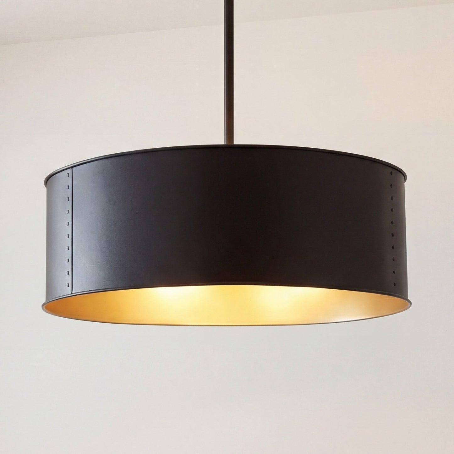 Zanthe 4 Light Vintage Industrial Iron Drum Chandelier