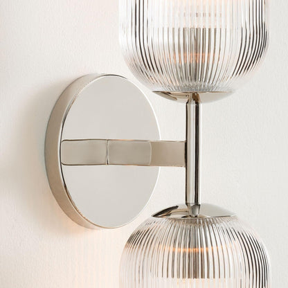 Alain Cooper Ribbed Glass Wall Sconce