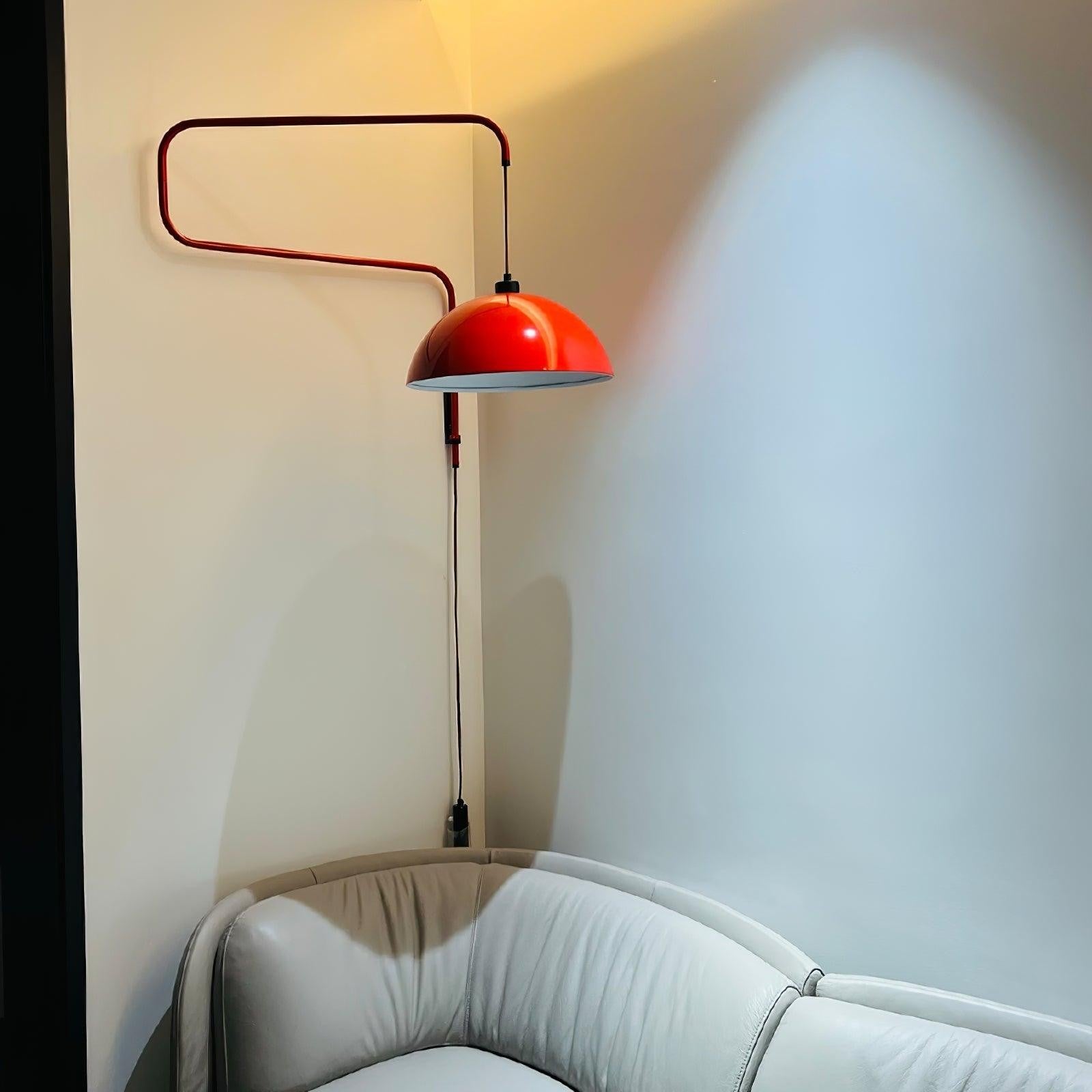 Thalys Minimalist Adjustable Swing Long Arm Dome Sconce