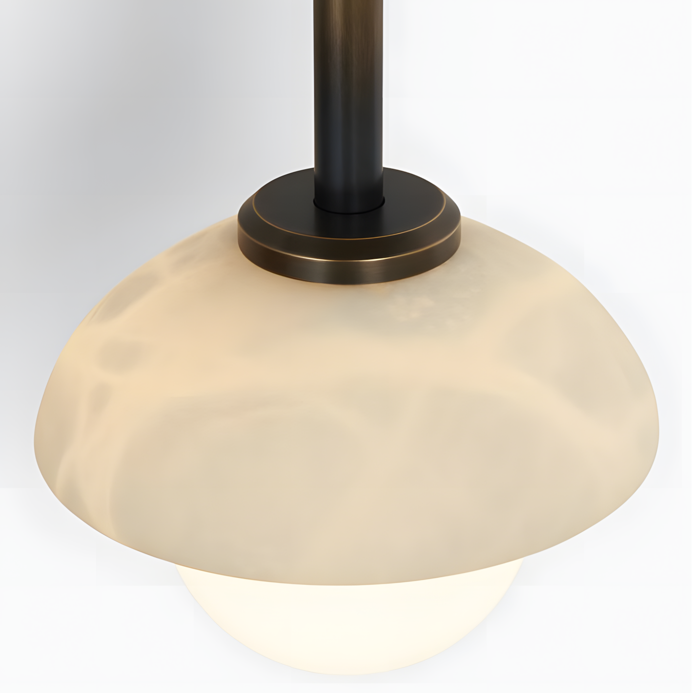 Brianna Farmhouse Alabaster Double Globe Sconce