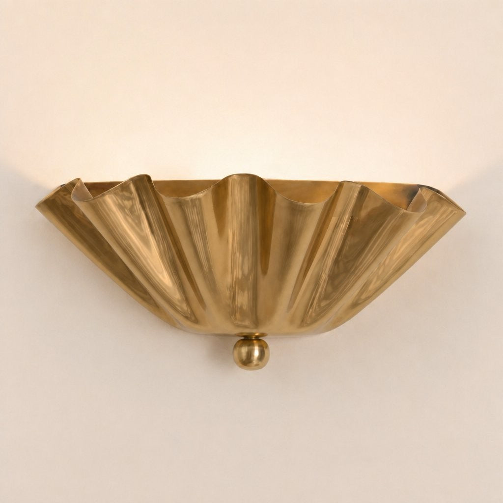 Imara Antique Brass Flower Wall Sconce
