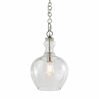 Yates Industrial Clear Glass Pendant Light
