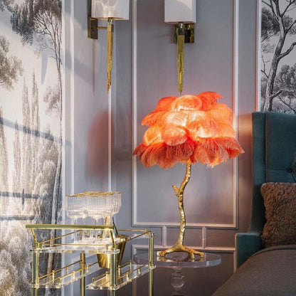 Marco Ostrich Feather Table Lamp