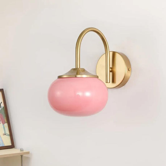 Luka Retro Bauhaus Globe Glass Sconce