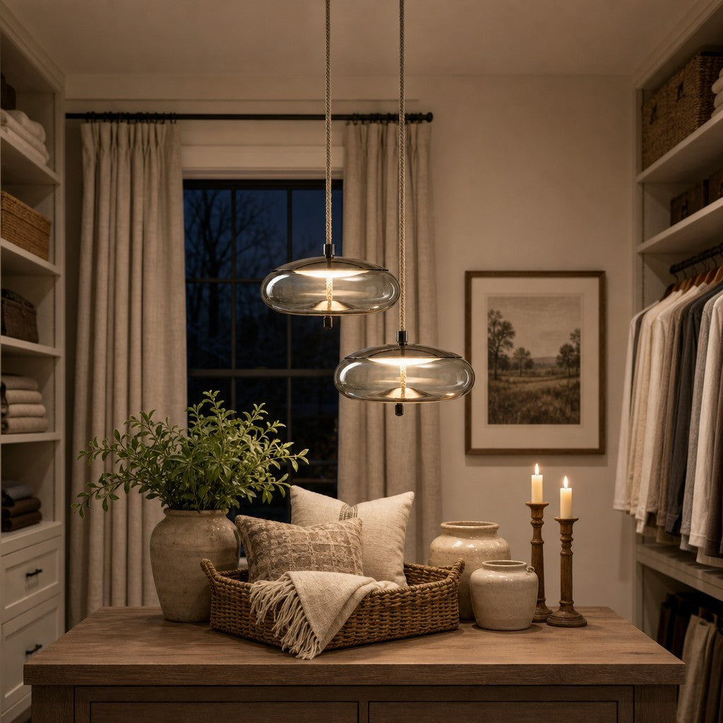 Lewis Modern LED Geometric Glass Pendant Light