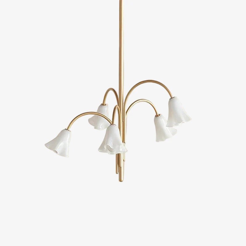 Fletcher Modern Colorful Floral Glass Fazzo Chandelier