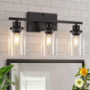 Lynor Classic Farmhouse Clear Glass Triple Sconce