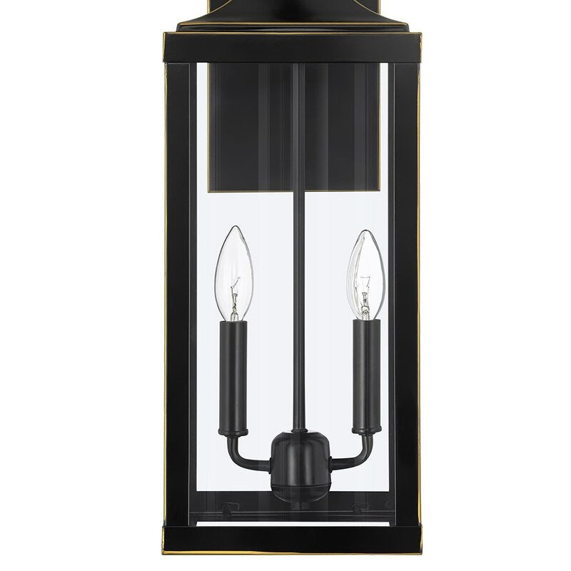 Phelon Large Black Metal Lantern Outdoor Wall Sconce