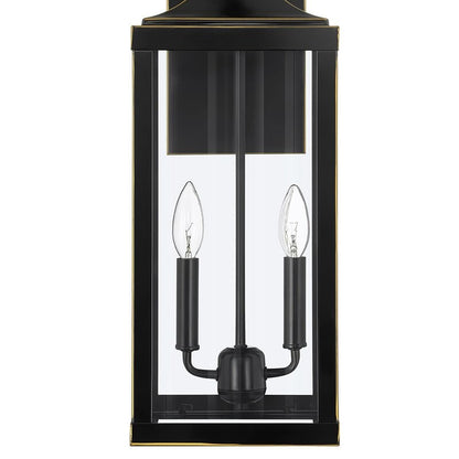 Phelon Large Black Metal Lantern Outdoor Wall Sconce