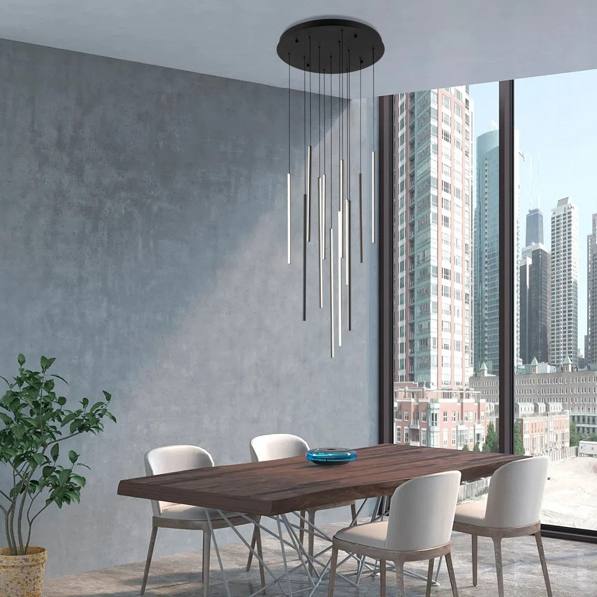 Rory Modern Cluster Cylinder Led Pendant Light