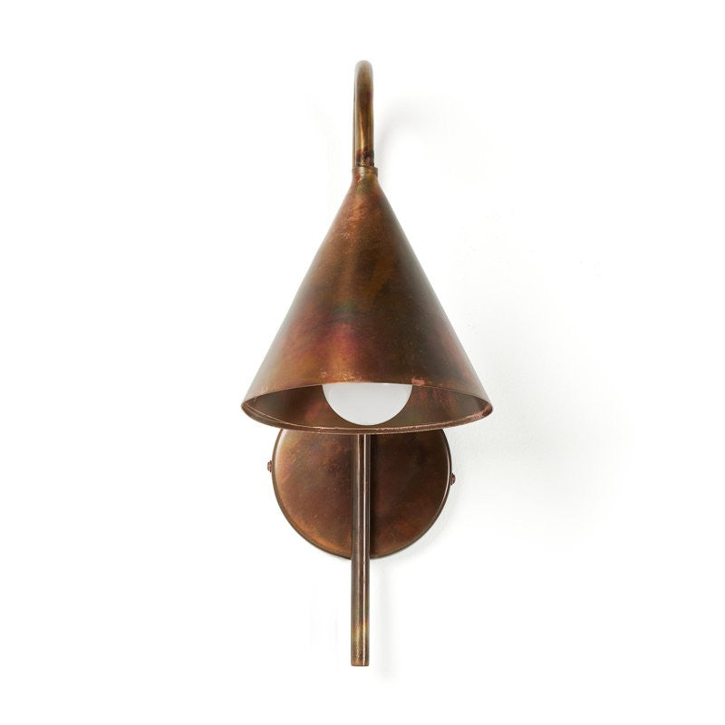 Maelle Vintage Industrial Metal Cone Sconce