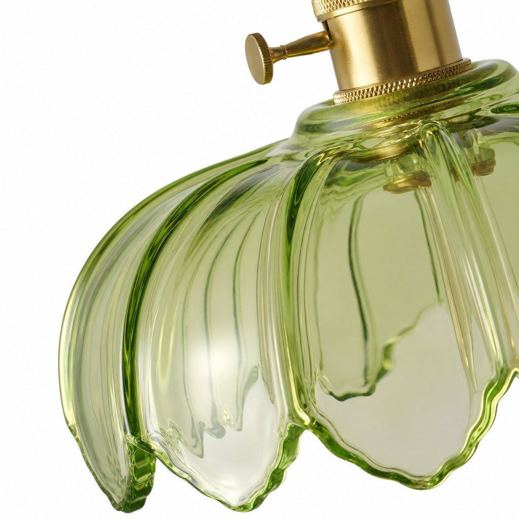 Jacinta Green Scalloped Pendant Light