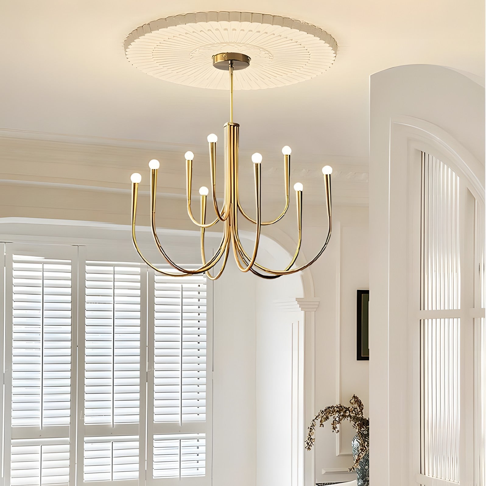 Luren Light Luxury Candle Iron Branch Chandelier