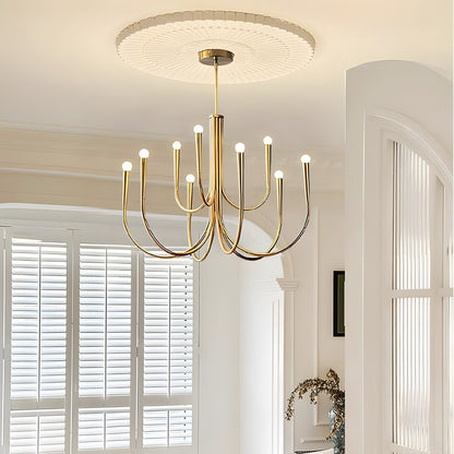 Luren Light Luxury Candle Iron Branch Chandelier