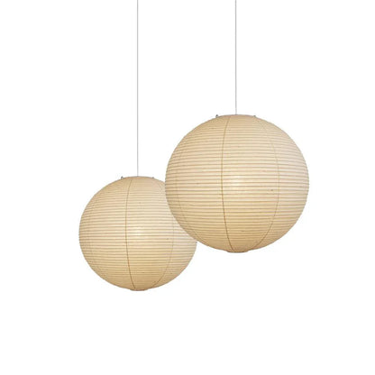 Sorell Minimalist Ribbed Paper Globe Pendant Light