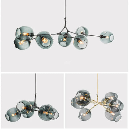 Evren Modern Branching Bubble Glass Chandelier