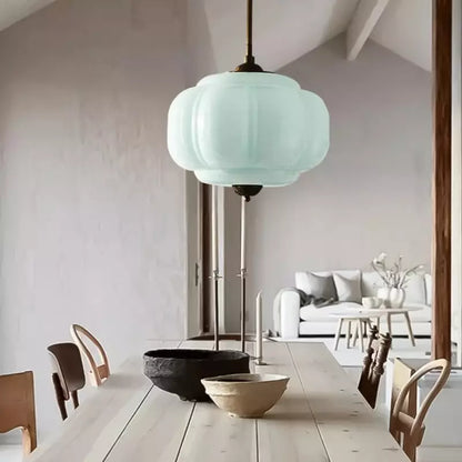 Nylen Vintage Antique Brass Glass Ceiling Light