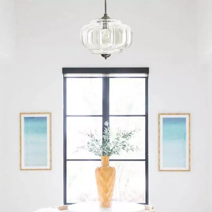Nylen Vintage Antique Brass Glass Ceiling Light