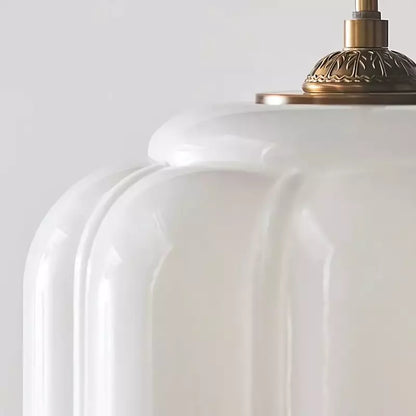 Nylen Vintage Antique Brass Glass Ceiling Light