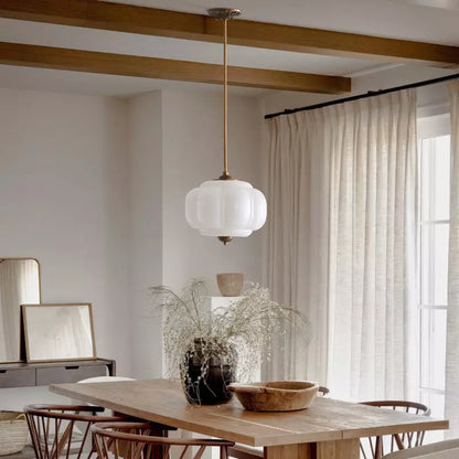 Nylen Vintage Antique Brass Glass Ceiling Light