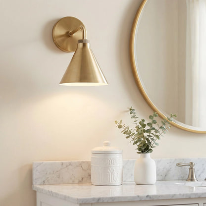 Orrin Industrial Minimalist Metal Tapered Sconce