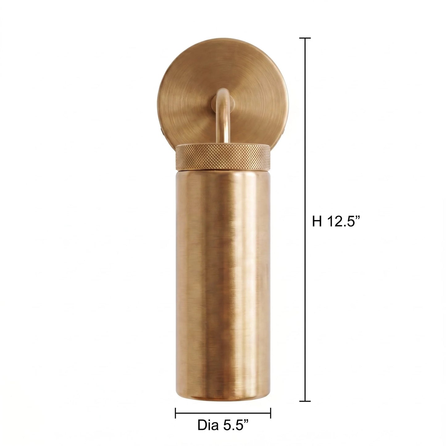 Orrin Industrial Minimalist Metal Tapered Sconce