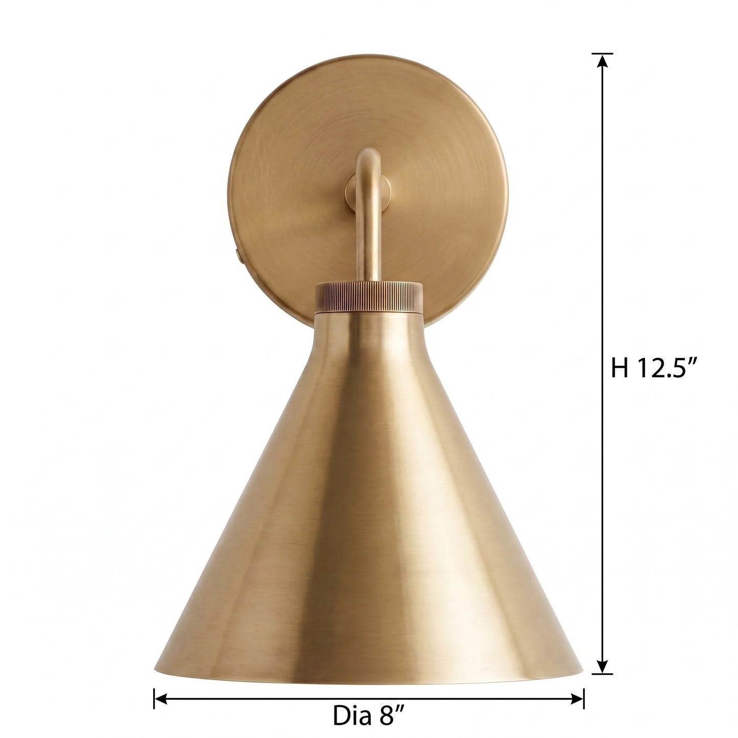 Orrin Industrial Minimalist Metal Tapered Sconce