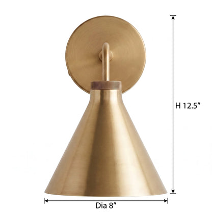 Orrin Industrial Minimalist Metal Tapered Sconce