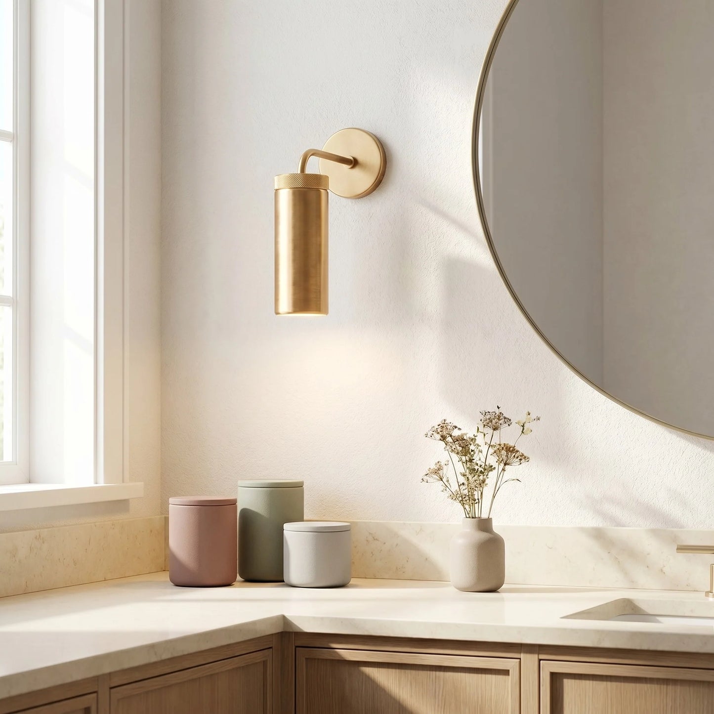 Orrin Industrial Minimalist Metal Tapered Sconce