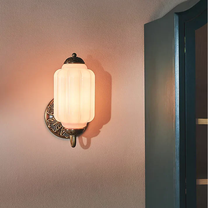 Maevor Vintage Milk Glass Eloise Wall Light