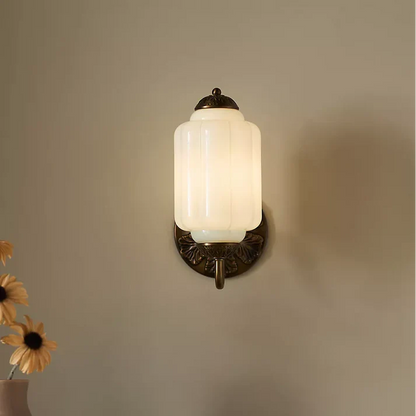 Maevor Vintage Milk Glass Eloise Wall Light