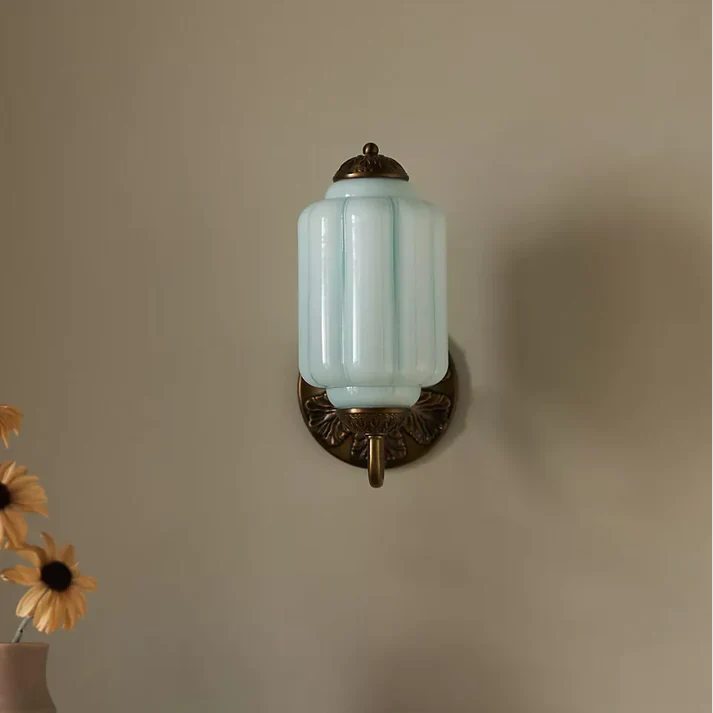 Maevor Vintage Milk Glass Eloise Wall Light