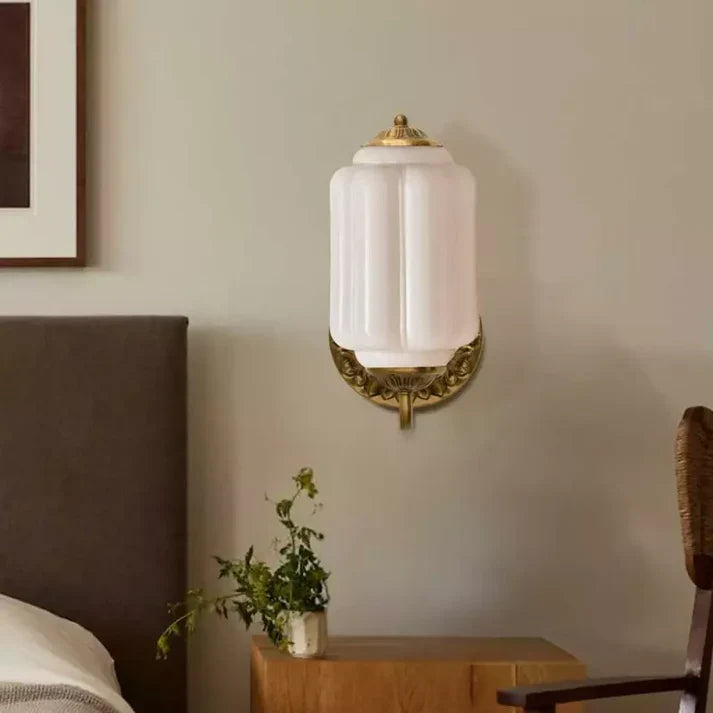 Maevor Vintage Milk Glass Eloise Wall Light