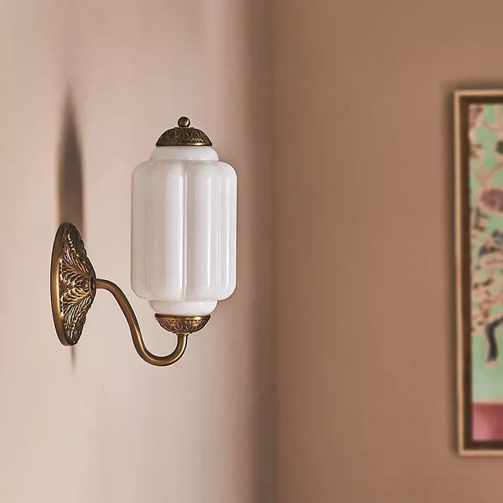 Maevor Vintage Milk Glass Eloise Wall Light