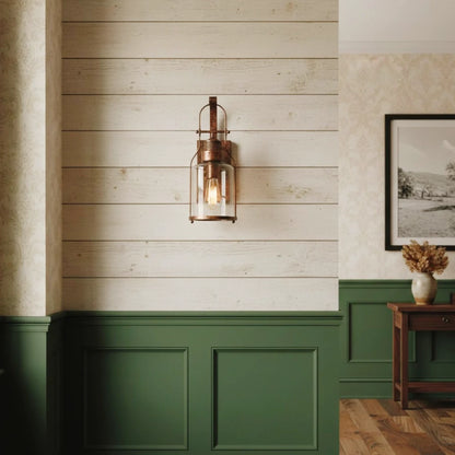 Corwin Industrial Metal Glass Jar Wall Sconce