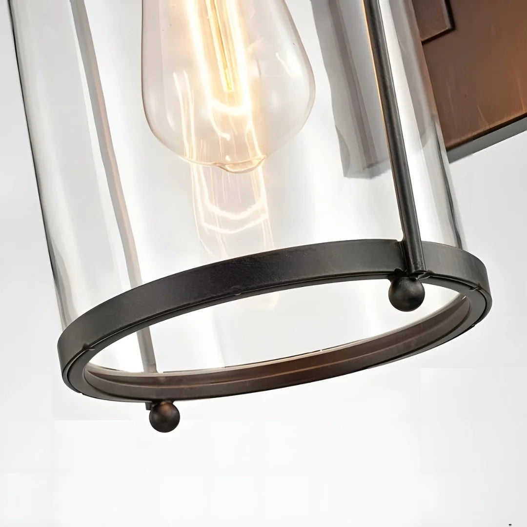 Corwin Industrial Metal Glass Jar Wall Sconce