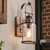Corwin Industrial Metal Glass Jar Wall Sconce
