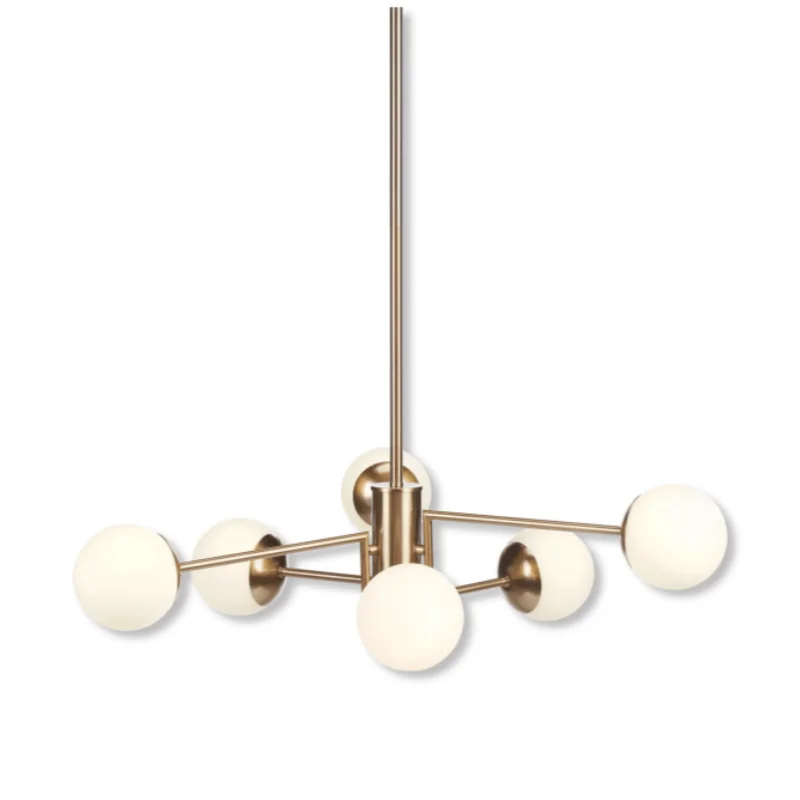 Kelric Modern White Glass Ball Ceiling Light